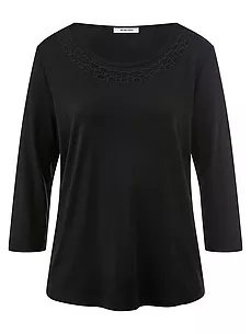 Rundhals-Shirt 3/4-Arm Peter Hahn schwarz günstig online kaufen
