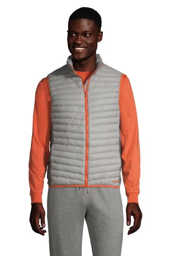 Steppweste THERMOPLUME, Herren, Größe: L Normal, Grau, Nylon, by Lands' End günstig online kaufen