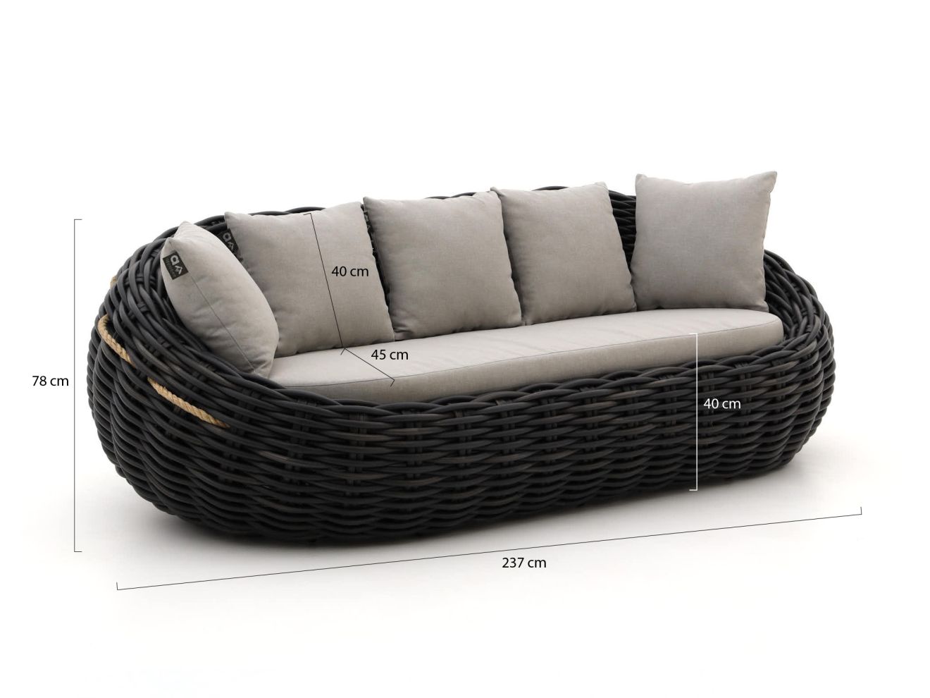 Apple Bee Cocoon Gartensofa 237 cm günstig online kaufen