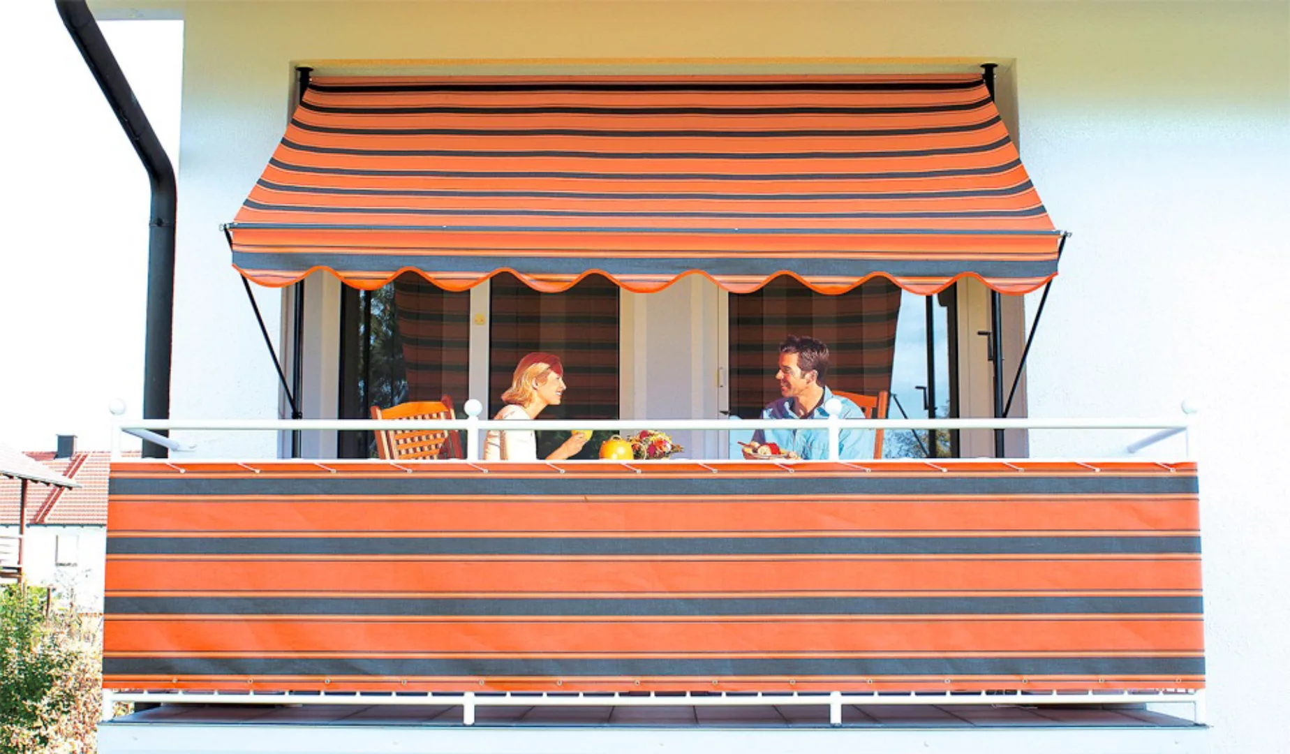 Angerer Freizeitmöbel Klemmmarkise, orange-braun, Ausfall: 150 cm, versch. günstig online kaufen