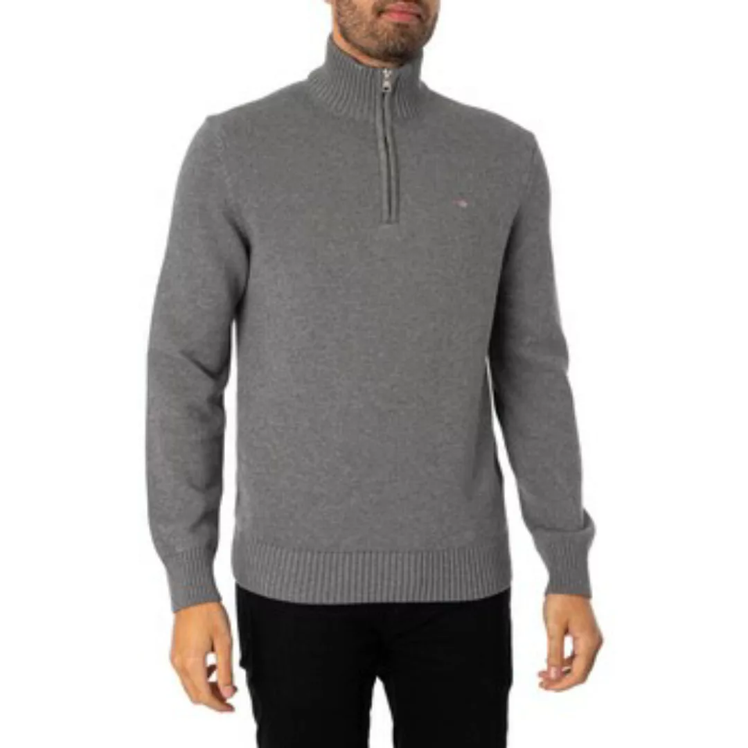 Gant  Pullover Lässiger Baumwollstrick mit halbem Reißverschluss günstig online kaufen