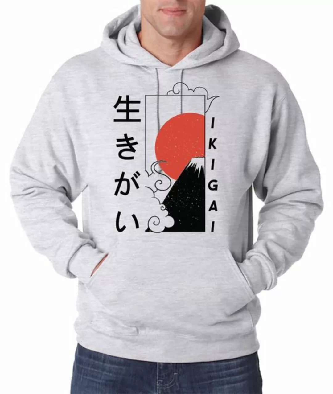 Youth Designz Kapuzenpullover Ikigai Japan Herren Hoodie Pullover mit lusti günstig online kaufen