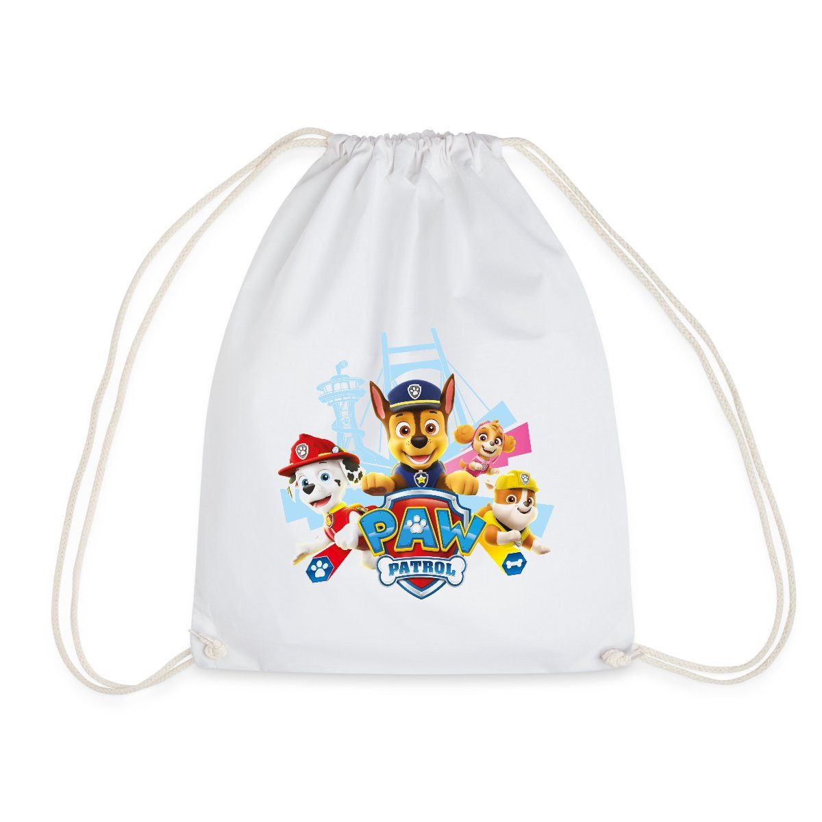 Spreadshirt Turnbeutel Paw Patrol Logo Turnbeutel günstig online kaufen