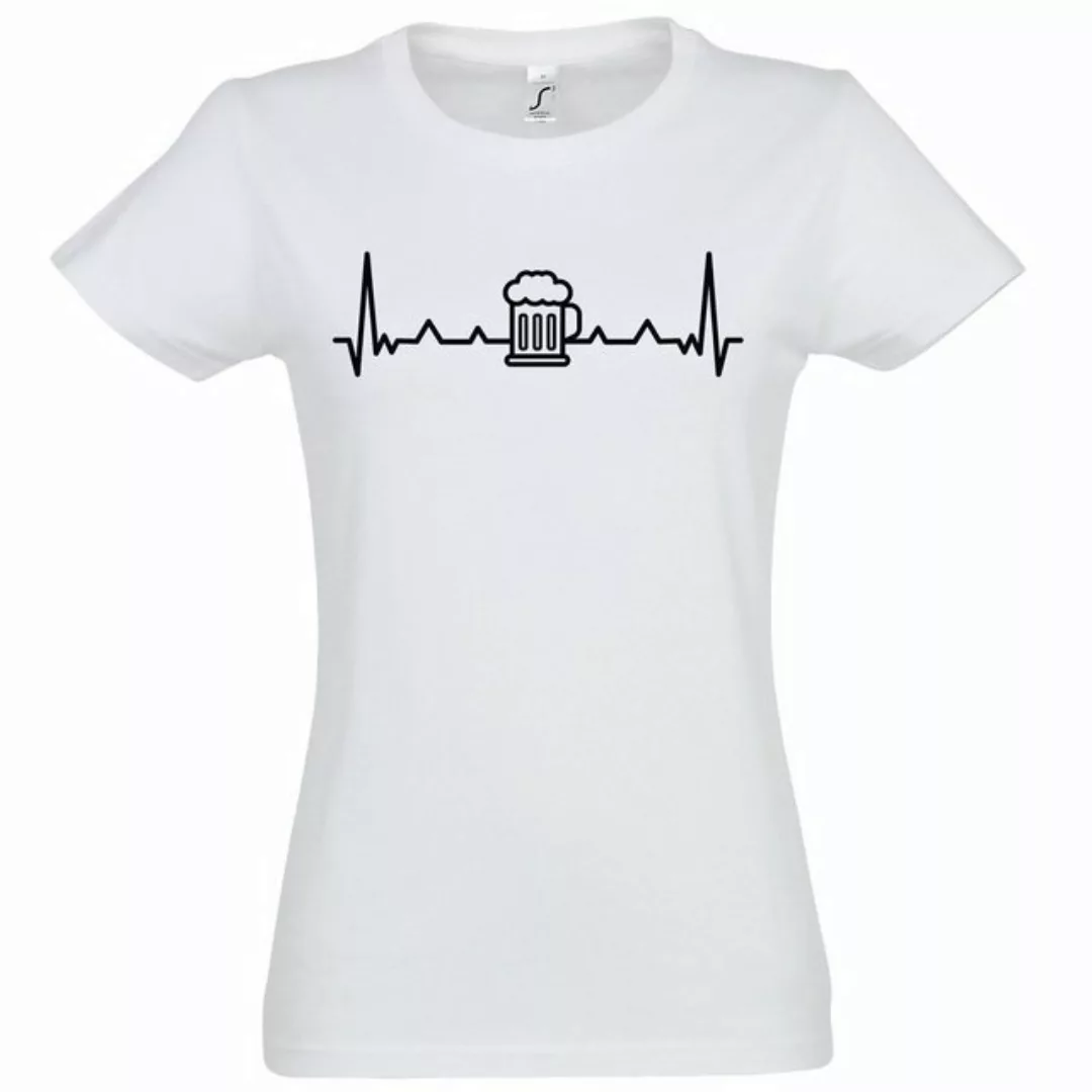 Youth Designz T-Shirt Herzschlag Bier Damen Shirt mit trenidgem Frontprint günstig online kaufen