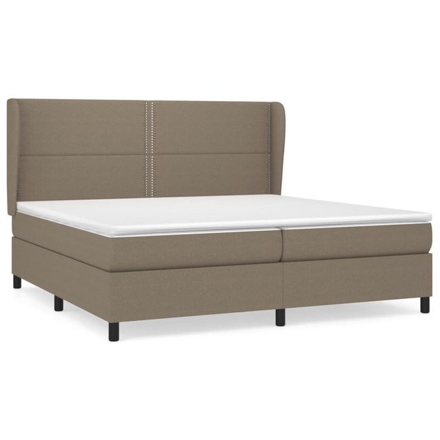 vidaXL Bettgestell Boxspringbett mit Matratze Taupe 200x200 cm Stoff Bett B günstig online kaufen