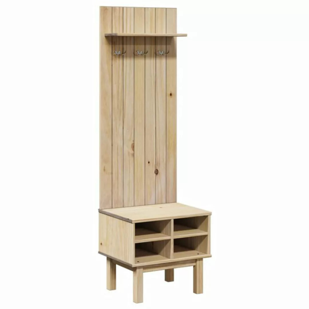 vidaXL Kleiderschrank Flurgarderobe OTTA 50x40x160 cm Massivholz Kiefer günstig online kaufen