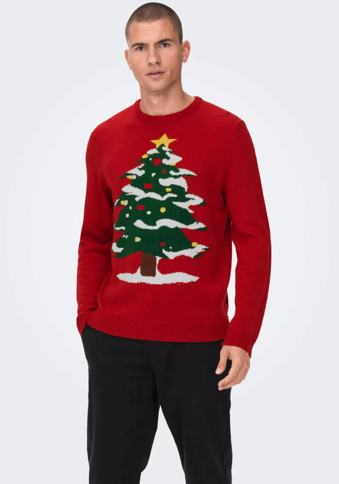 ONLY & SONS Weihnachtspullover ONSXMAS REG FUNNY CREW KNIT günstig online kaufen