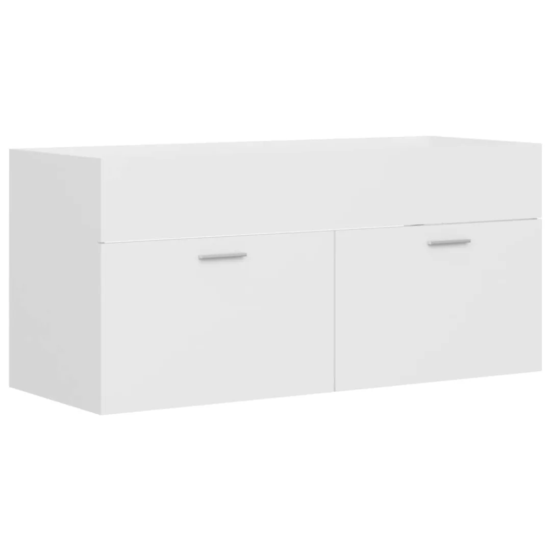 Waschbeckenunterschrank Weiß 100x38,5x46 Cm Spanplatte günstig online kaufen
