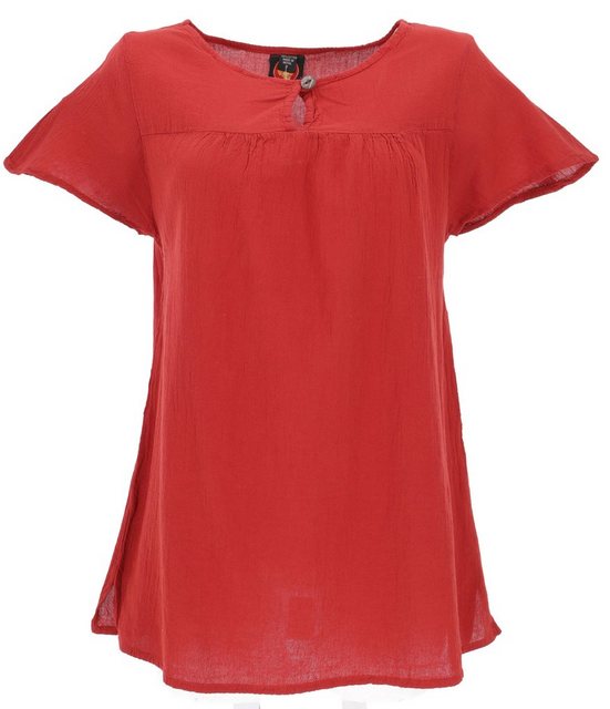 Guru-Shop Longbluse Boho Bluse, Blusenshirt, Sommerbluse - rostrot alternat günstig online kaufen