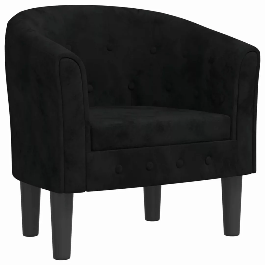 vidaXL Sessel Clubsessel Schwarz Samt (1-St) günstig online kaufen