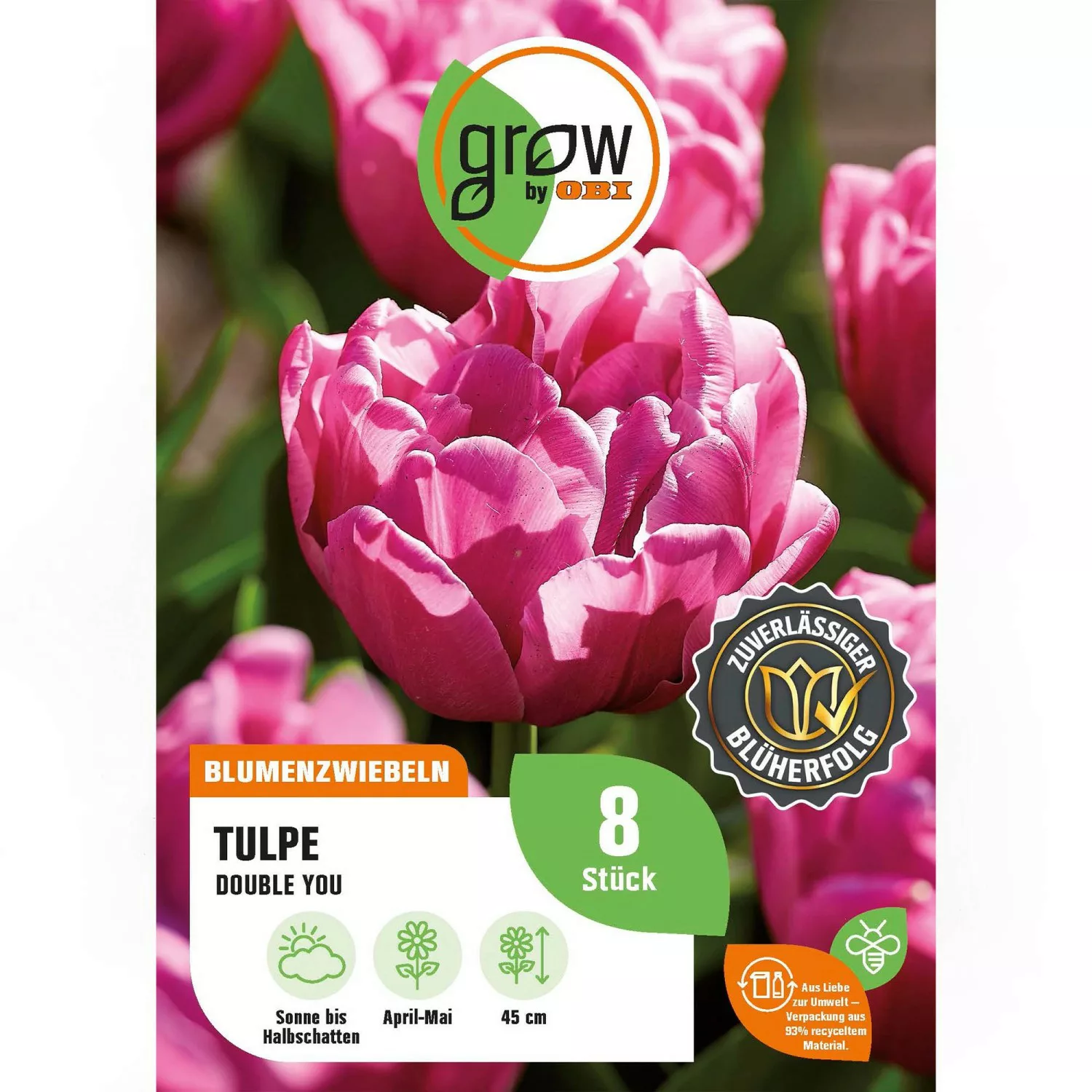 GROW by OBI Tulpe Double You Rosa 8 Stück Tulipa günstig online kaufen