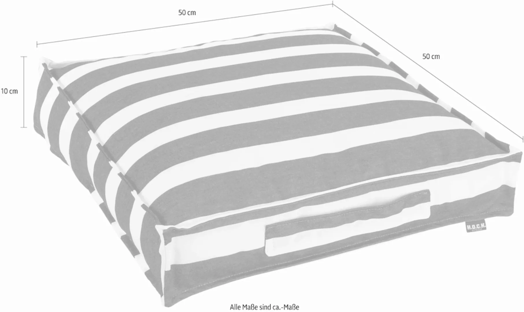 H.O.C.K. Sitzkissen "Classic Streifen Outdoor", wasser- und schmutzabweisen günstig online kaufen