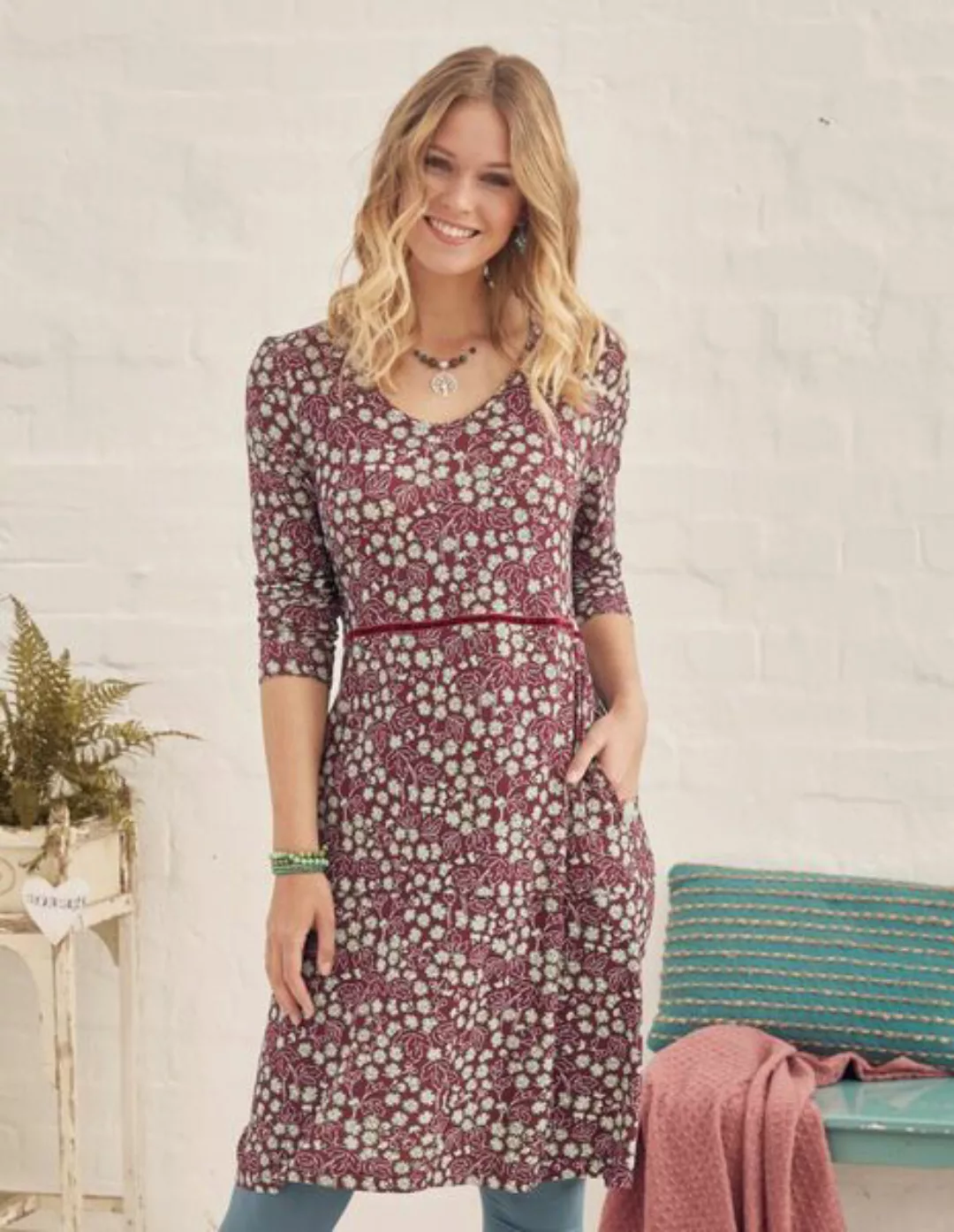 Jersey-kleid Joanne Mit Druck-motiven - Aus Viskose (Ecovero) günstig online kaufen