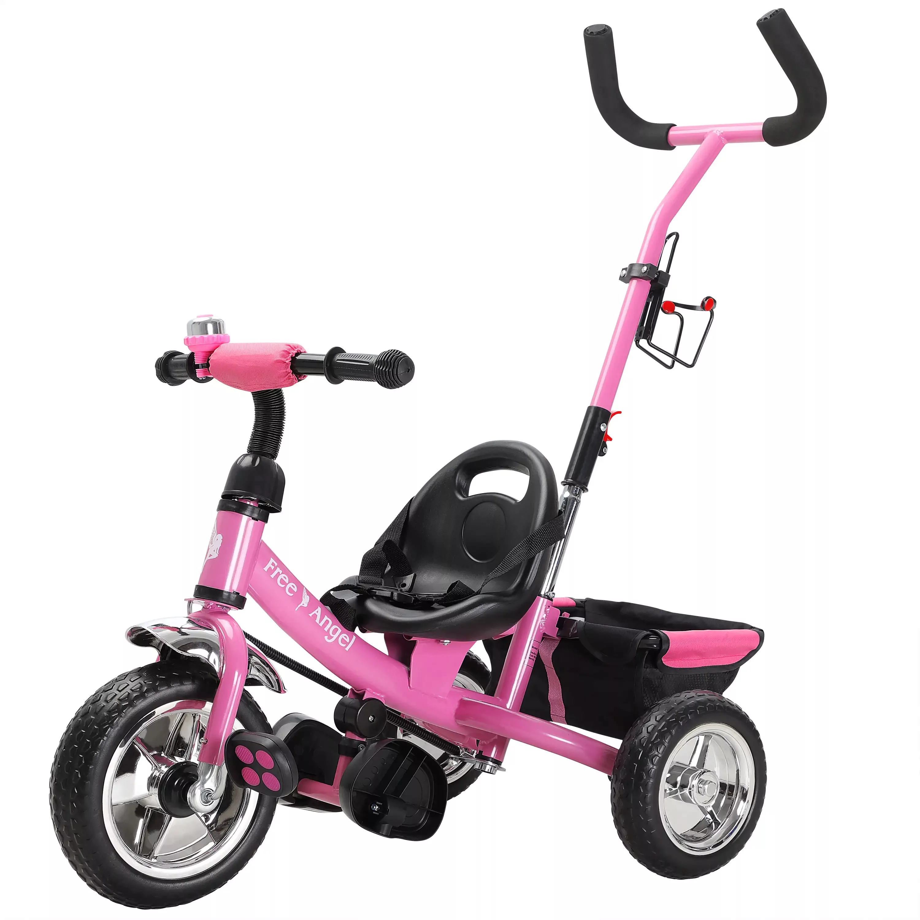 Kinderdreirad Free Angel Pink Metall Schiebestange günstig online kaufen