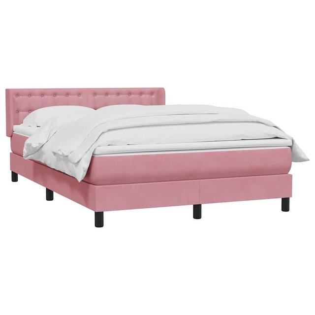 vidaXL Bett Boxspringbett mit Matratze Rosa 140x220 cm Samt günstig online kaufen