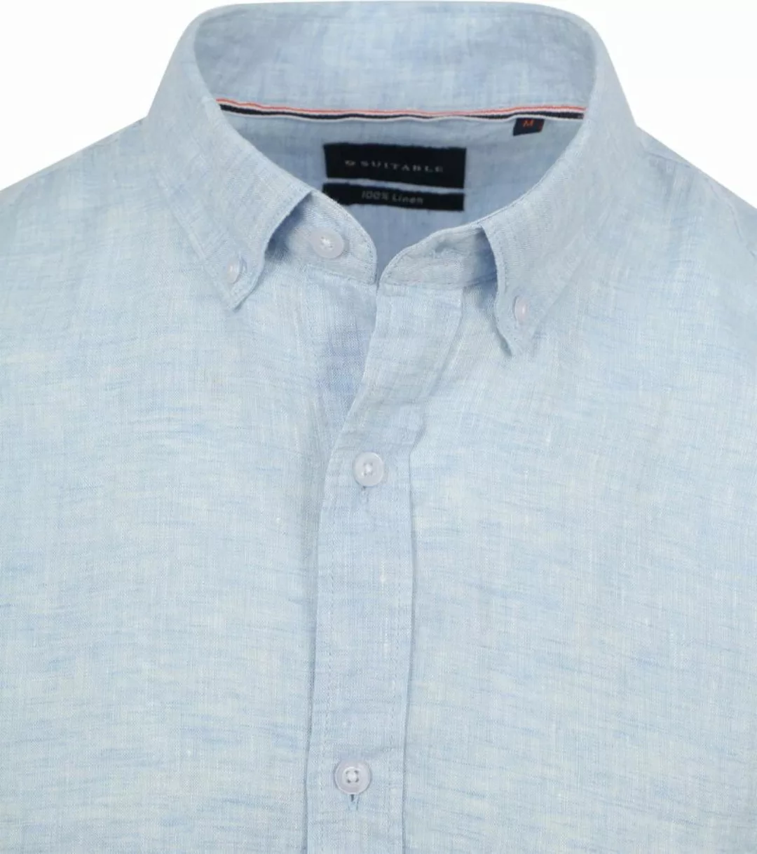 Suitable Hemd Leinen Hellblau - Größe S günstig online kaufen