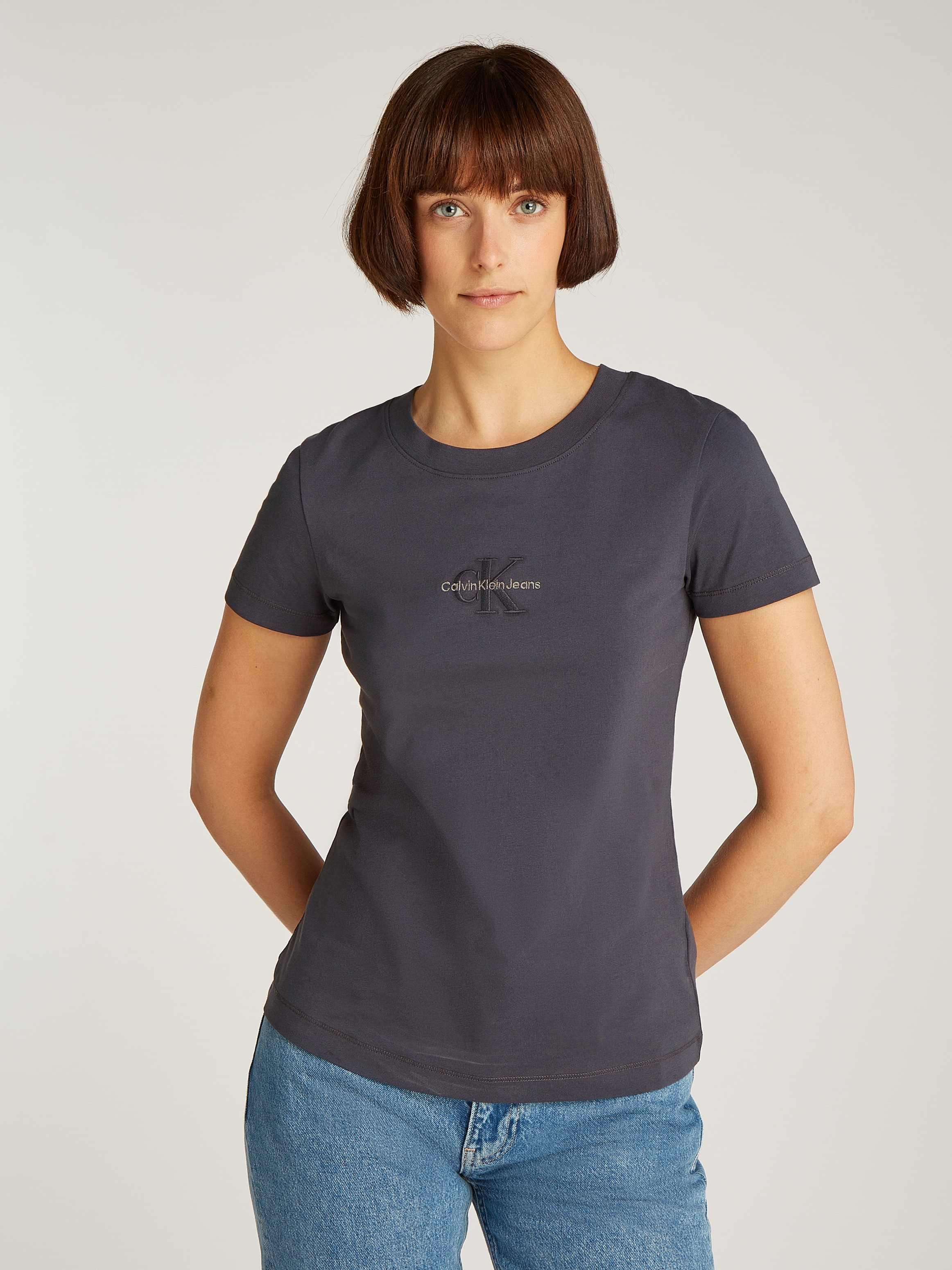 Calvin Klein Jeans T-Shirt MONOLOGO SLIM TEE mit Logoprägung günstig online kaufen