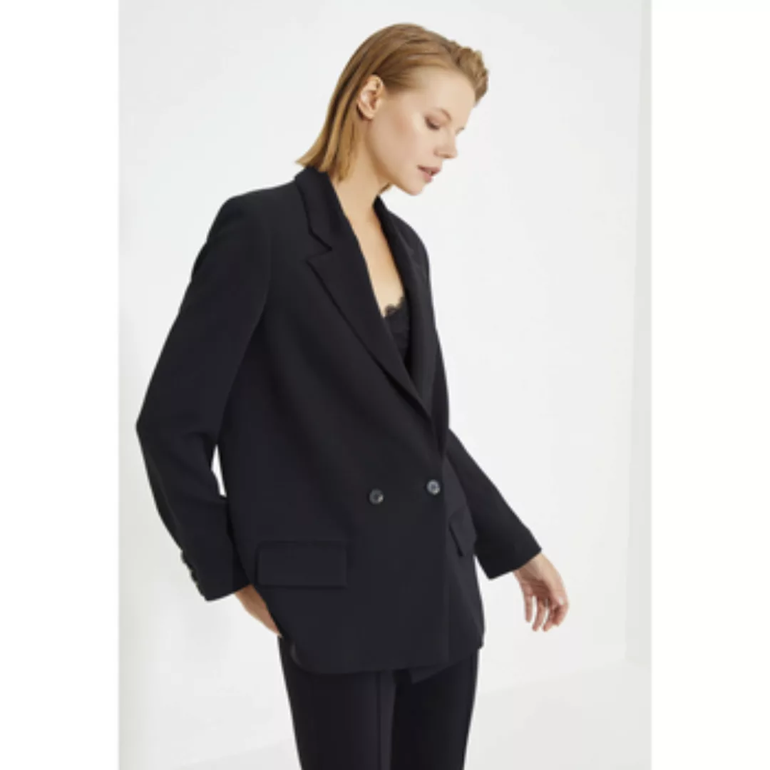 Just Like You  Blazer Black Double Breasted Women's Blazer Jacket With Pock günstig online kaufen