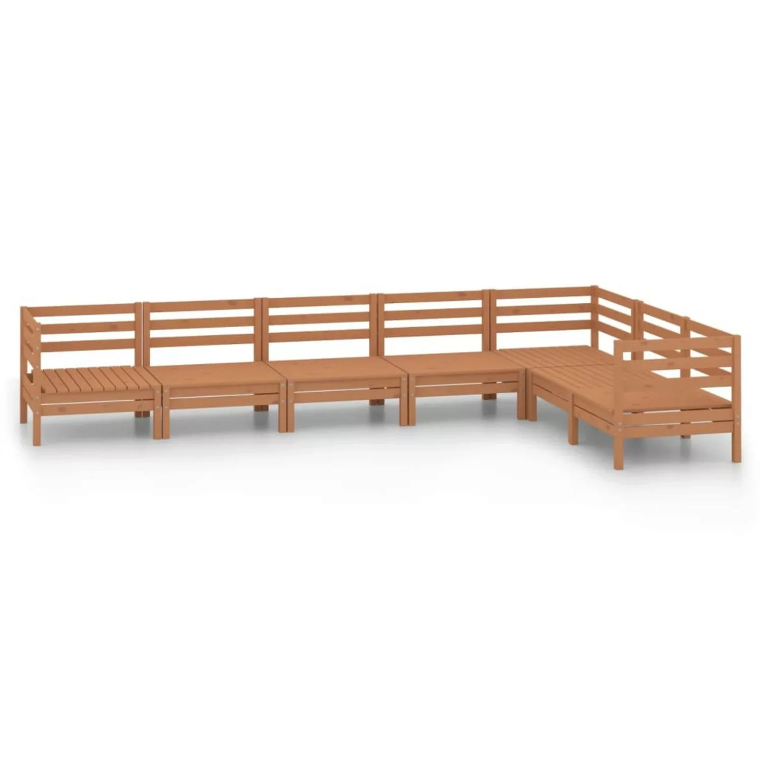 7-tlg. Garten-lounge-set Massivholz Kiefer Honigbraun günstig online kaufen