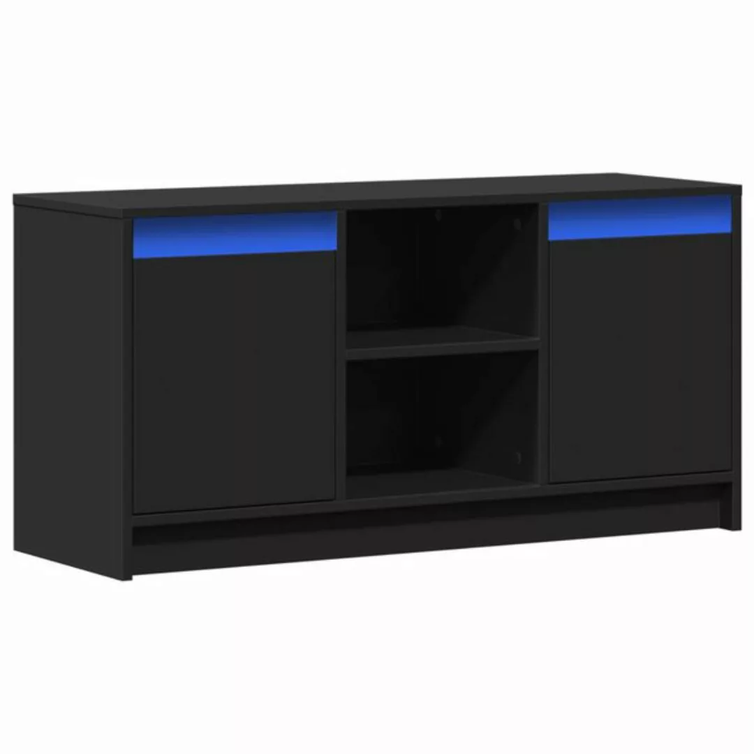 vidaXL TV-Schrank TV-Schrank mit LED-Beleuchtung Schwarz 100x34x50 cm (1-St günstig online kaufen