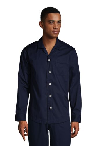 Pyjamahemd aus Baumwolltuch, Classic Fit, Herren, Größe: XL Normal, Blau, b günstig online kaufen