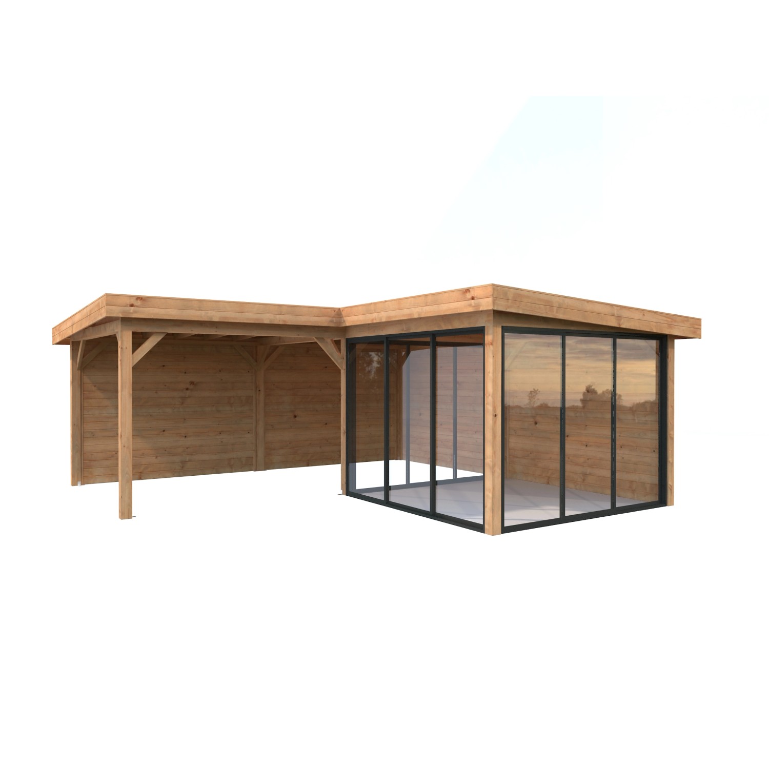 Palmako Pavillon Lenna Set 412 Slide Braun Tauchgrundiert 588 cm x 588 cm F günstig online kaufen