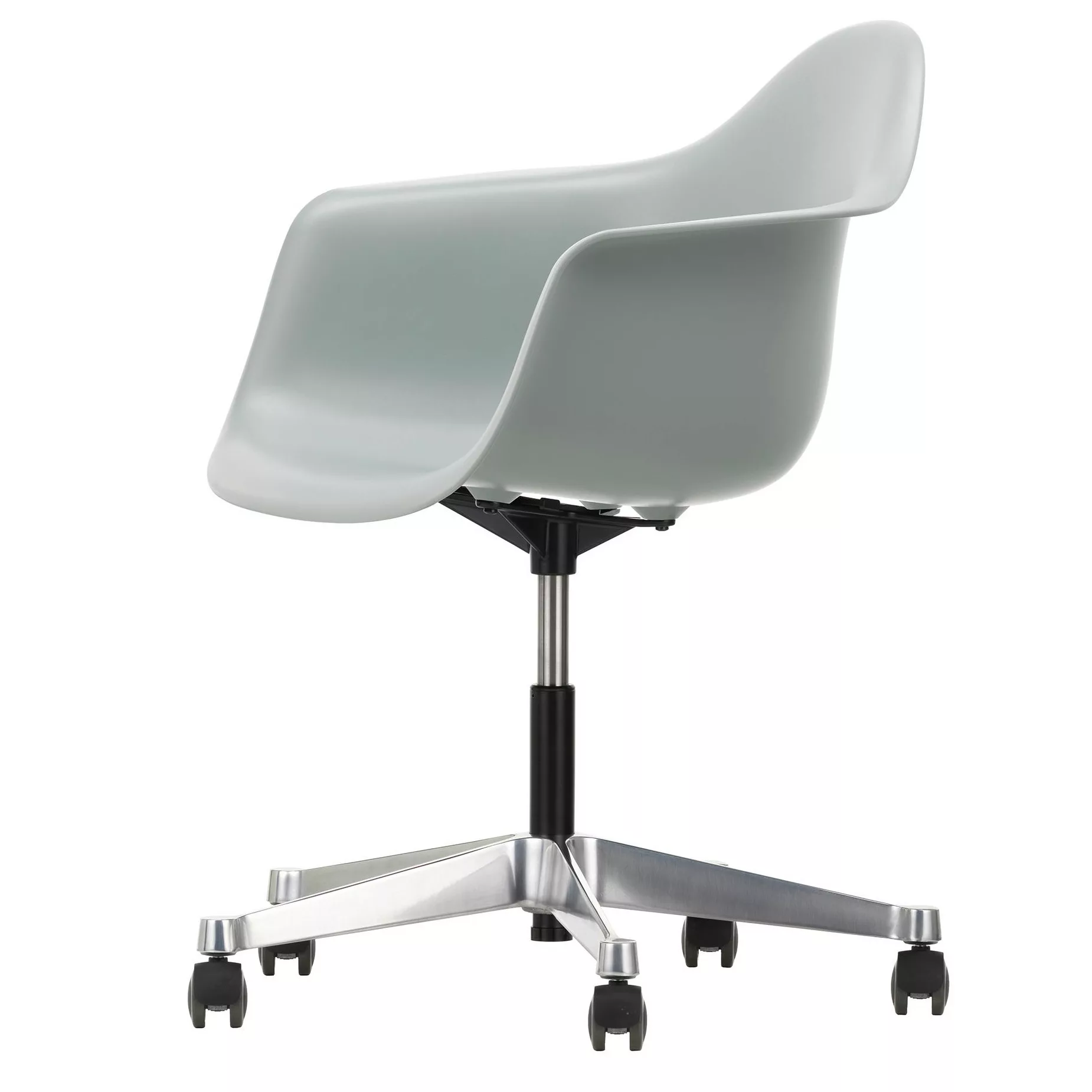 Vitra - Eames Plastic Armchair PACC Bürostuhl - hellgrau/Polypropylen/Stern günstig online kaufen