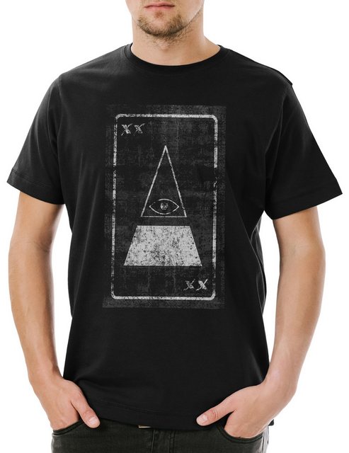 Urban Backwoods Print-Shirt Tarot The Eye of Illuminati Herren T-Shirt Taro günstig online kaufen