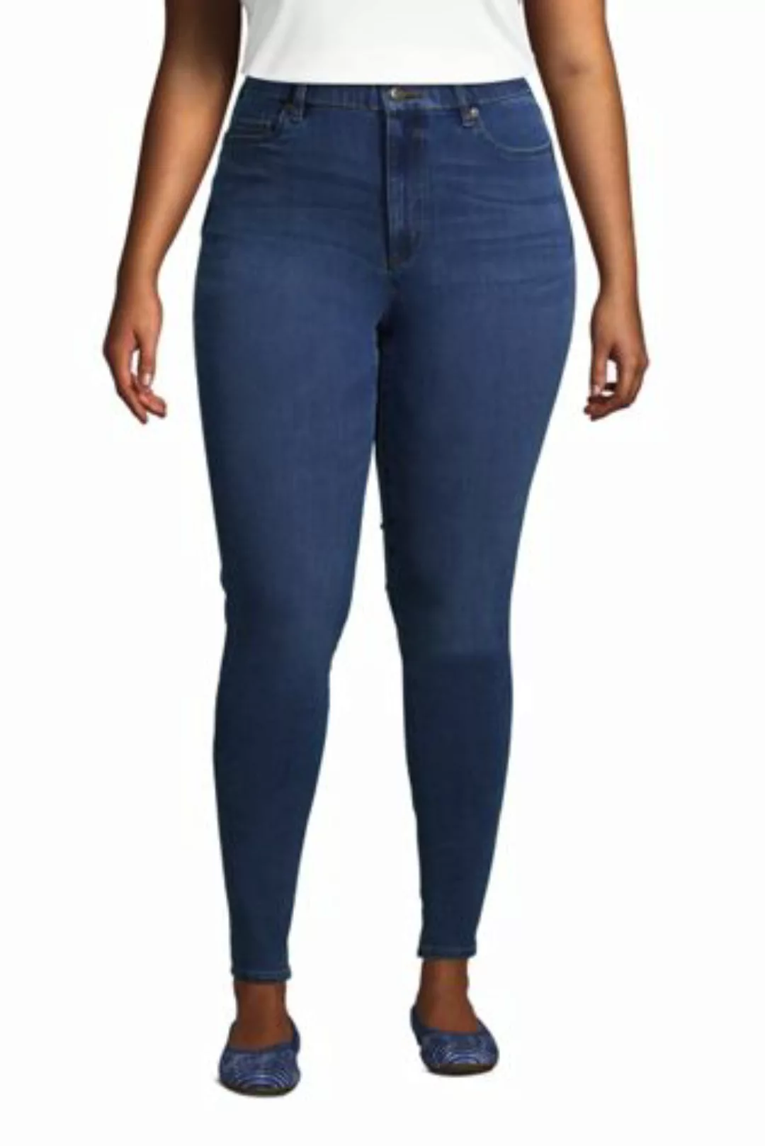 High Waist Leggings-Jeans mit Stretch in großen Größen, Damen, Größe: XL Pl günstig online kaufen
