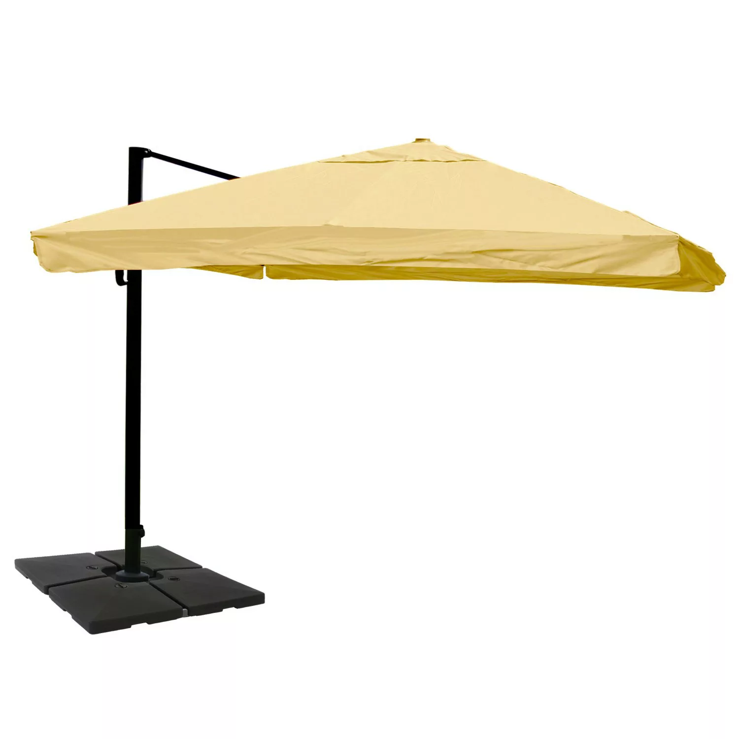 MCW Ampelschirm A96 3x4m Flap Alu/Stahl Creme mit Ständer Drehbar günstig online kaufen