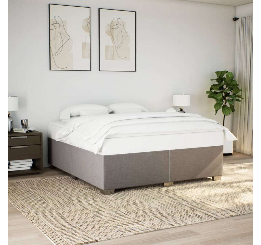 vidaXL Bett, Bettgestell ohne Matratze Taupe 200x200 cm Stoff günstig online kaufen