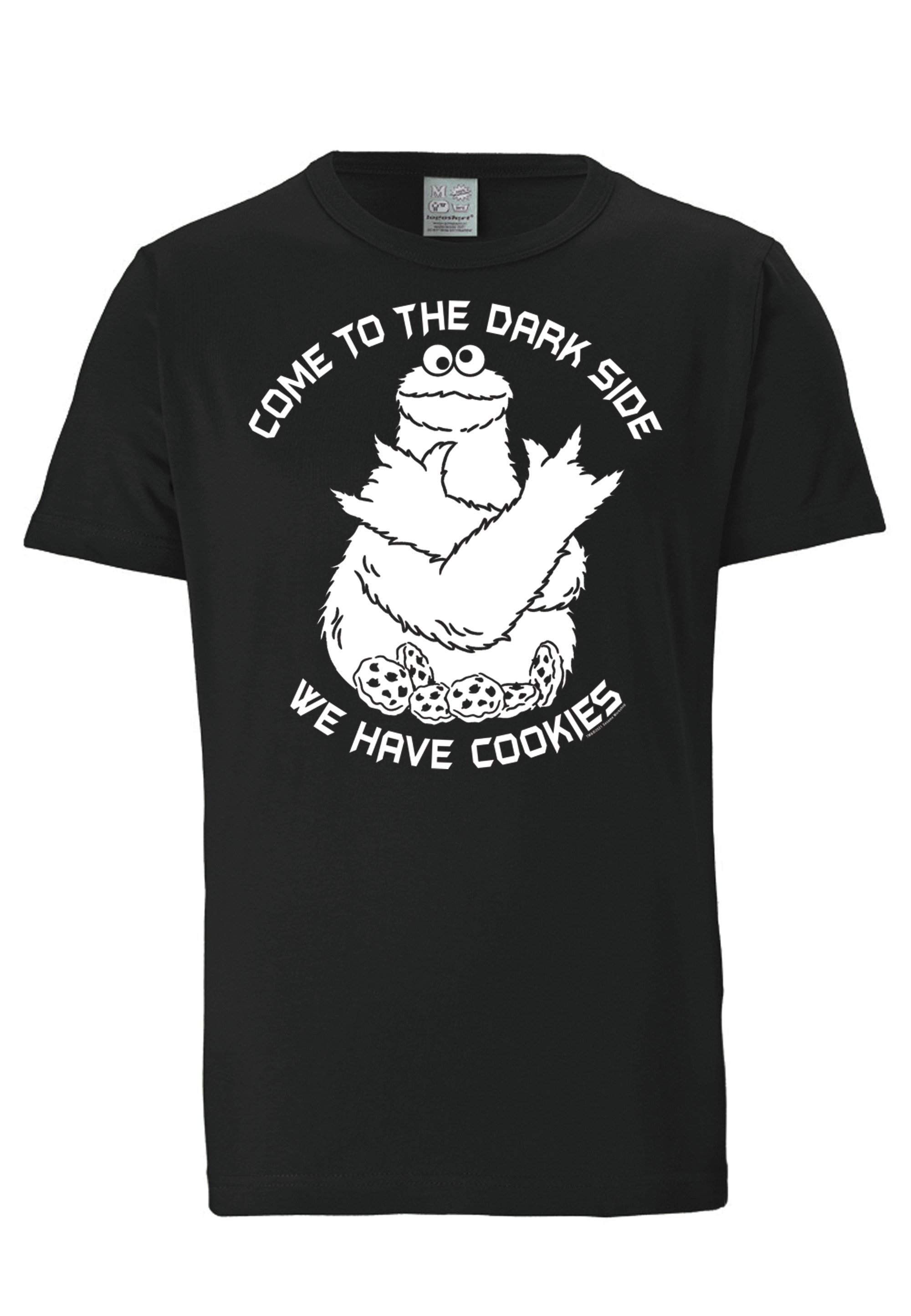 LOGOSHIRT T-Shirt Sesamstrasse – Krümelmonster Dark Side mit lizenziertem P günstig online kaufen