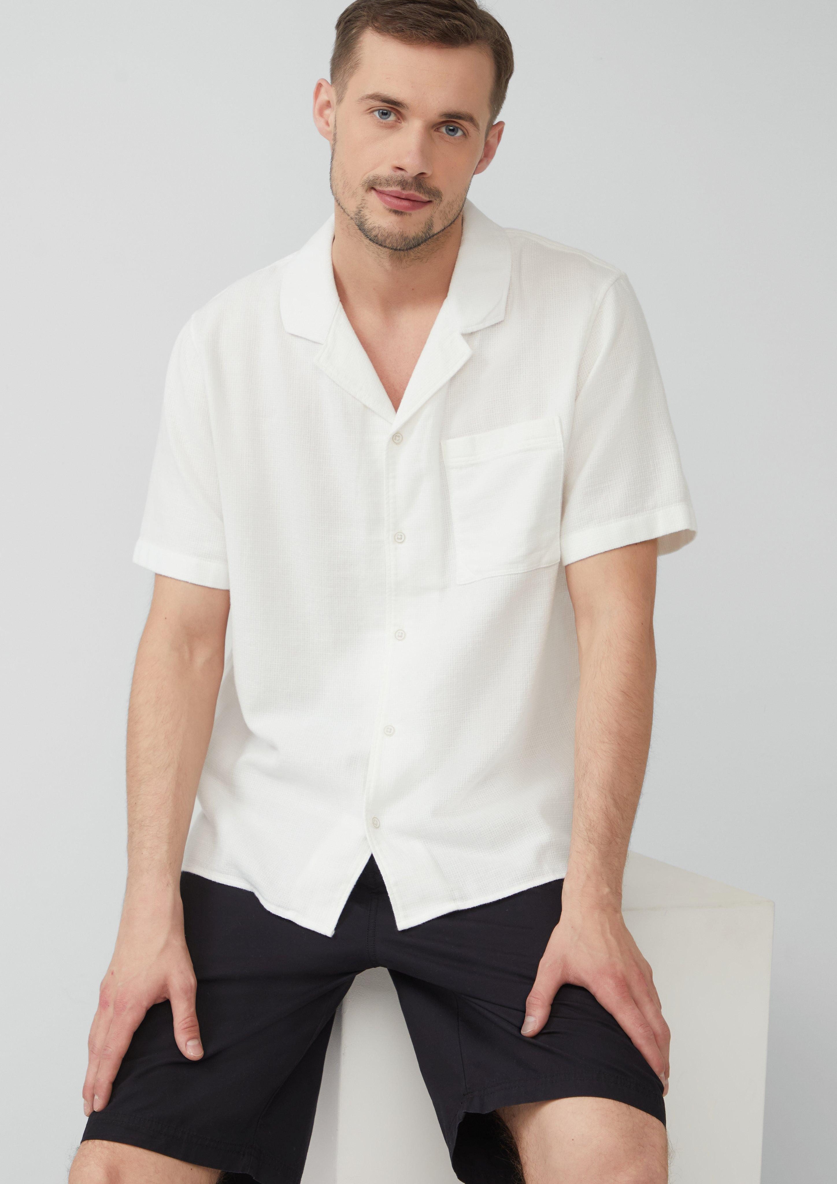 s.Oliver Kurzarmhemd Resort Fit: Strukturiertes Kurzarm-Hemd günstig online kaufen