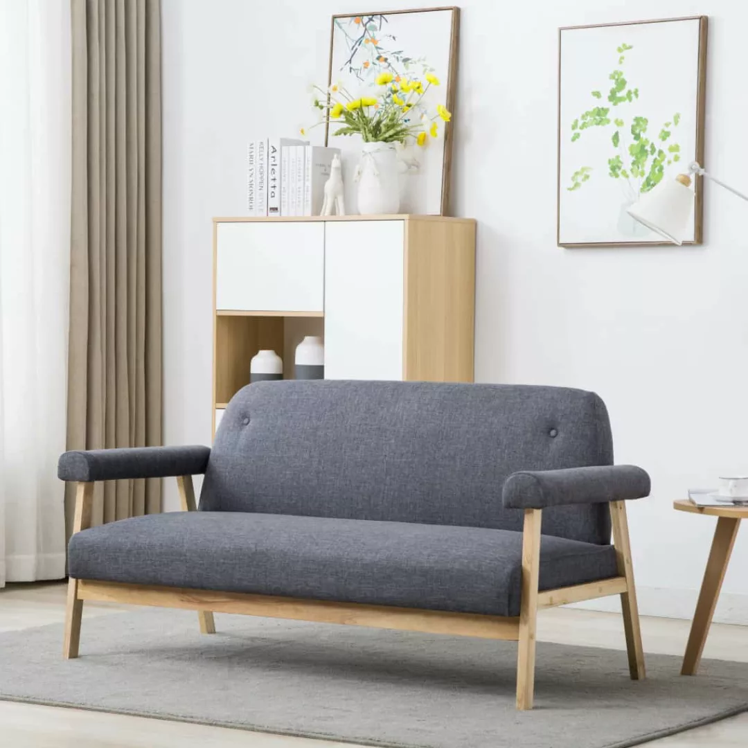 3-sitzer-sofa Stoff Dunkelgrau günstig online kaufen