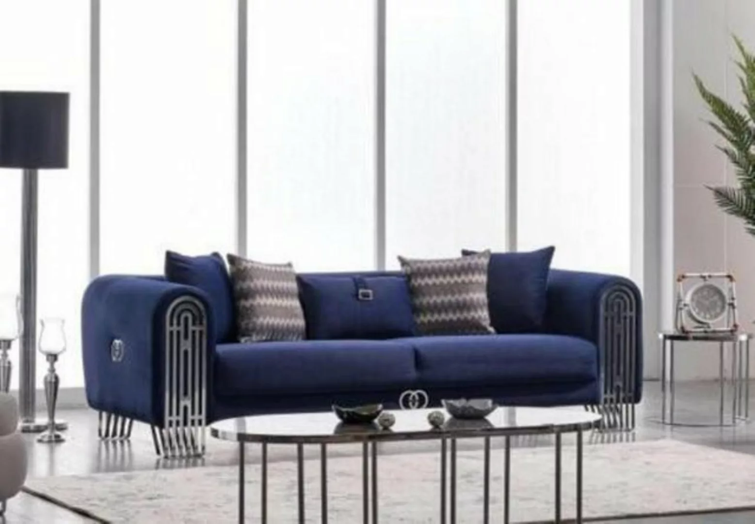 JVmoebel 3-Sitzer Wohnzimmer Sofa 3 Sitzer Modern Design Polster Textil Möb günstig online kaufen