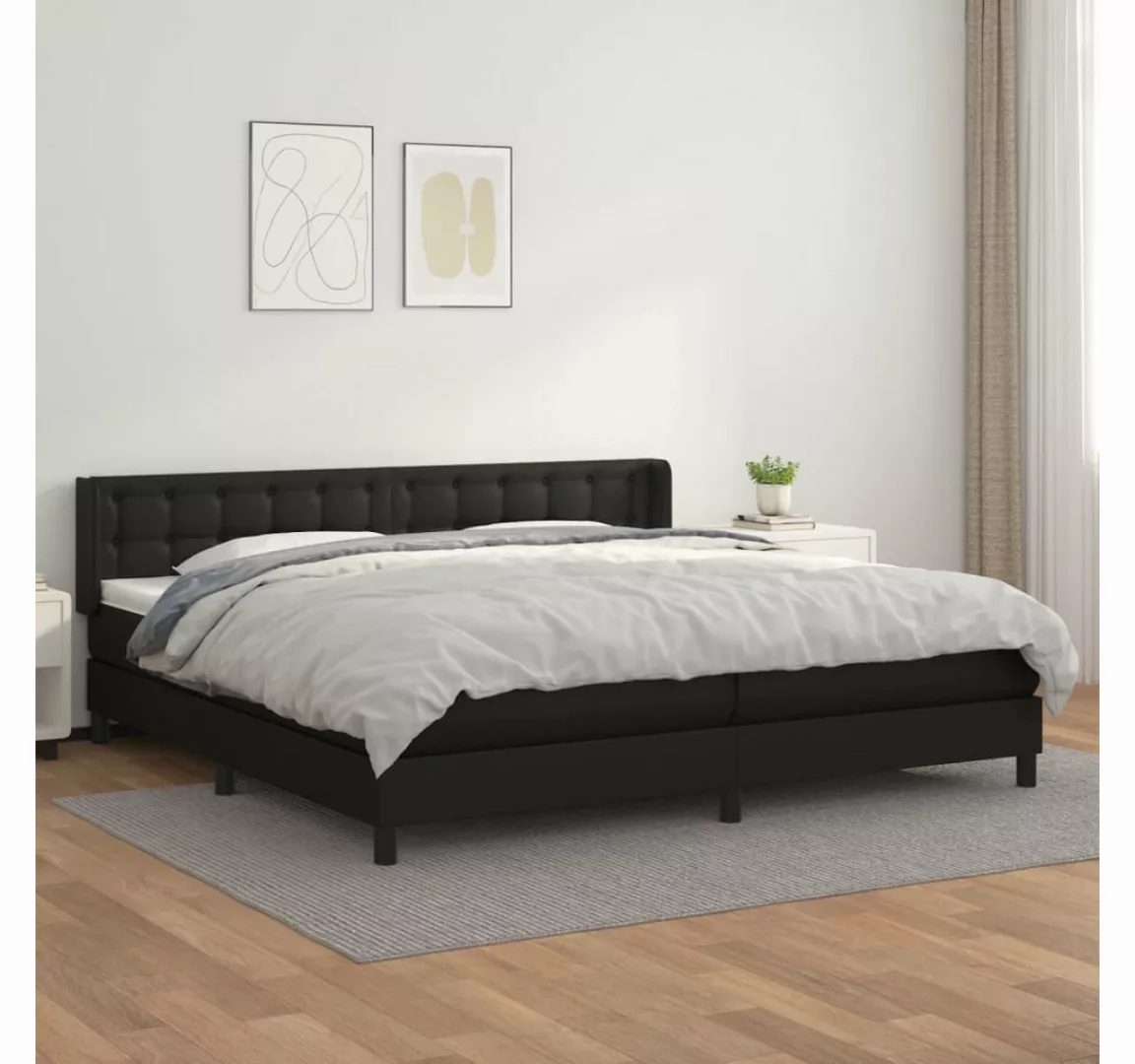 vidaXL Boxspringbett Bett Boxspringbett mit Matratze & Topper Kunstleder ve günstig online kaufen