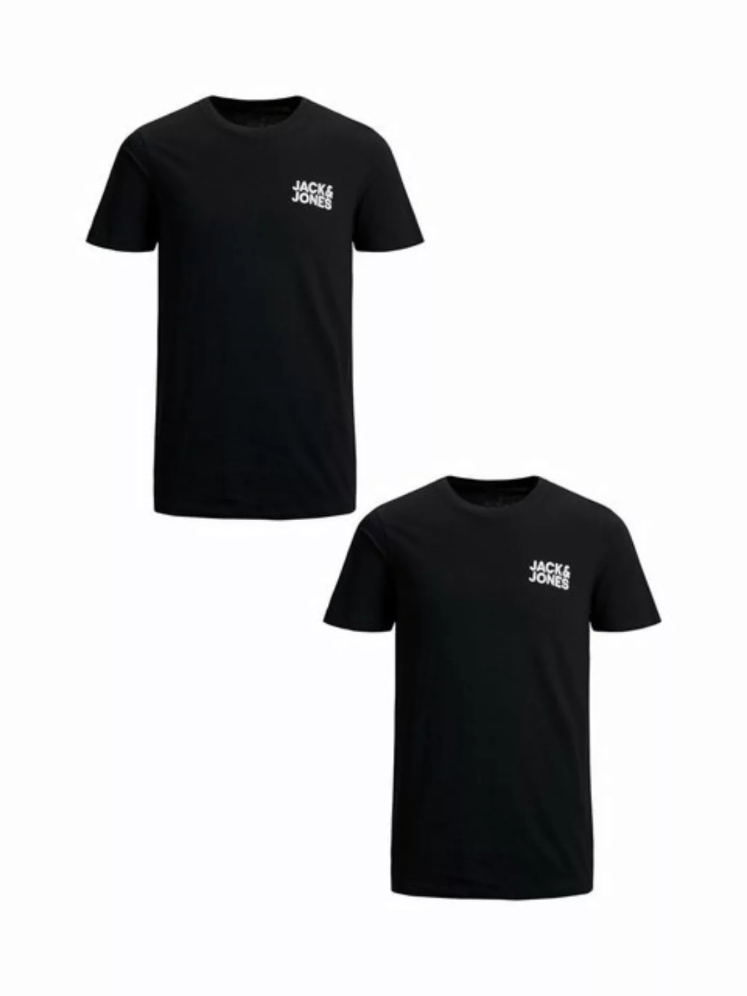 Jack & Jones T-Shirt 2er-Set Plus Size T-Shirt Logo (2-tlg) 4831 in Schwarz günstig online kaufen