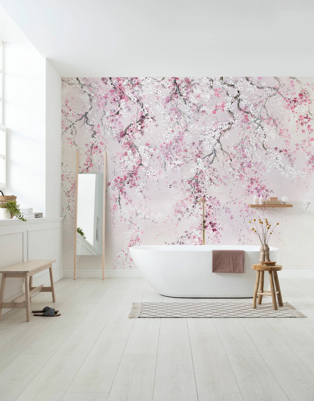 KOMAR Vlies Fototapete - Kirschblüten - Größe 300 x 280 cm mehrfarbig günstig online kaufen