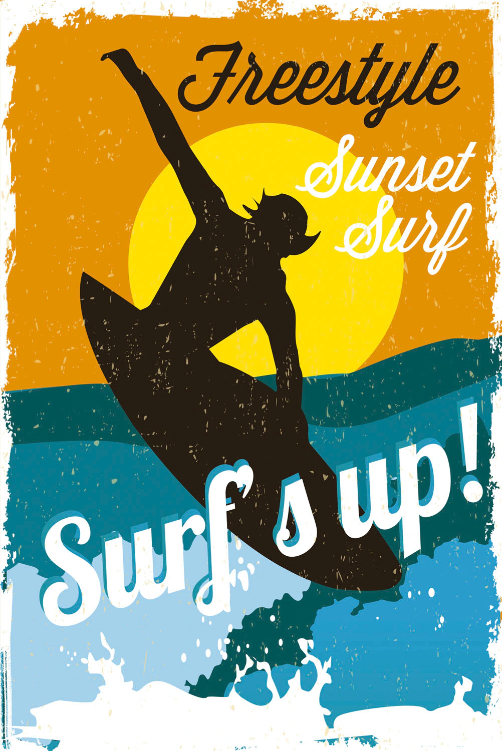 queence Metallbild »Surf's up«, (1 St.), Stahlschilder günstig online kaufen