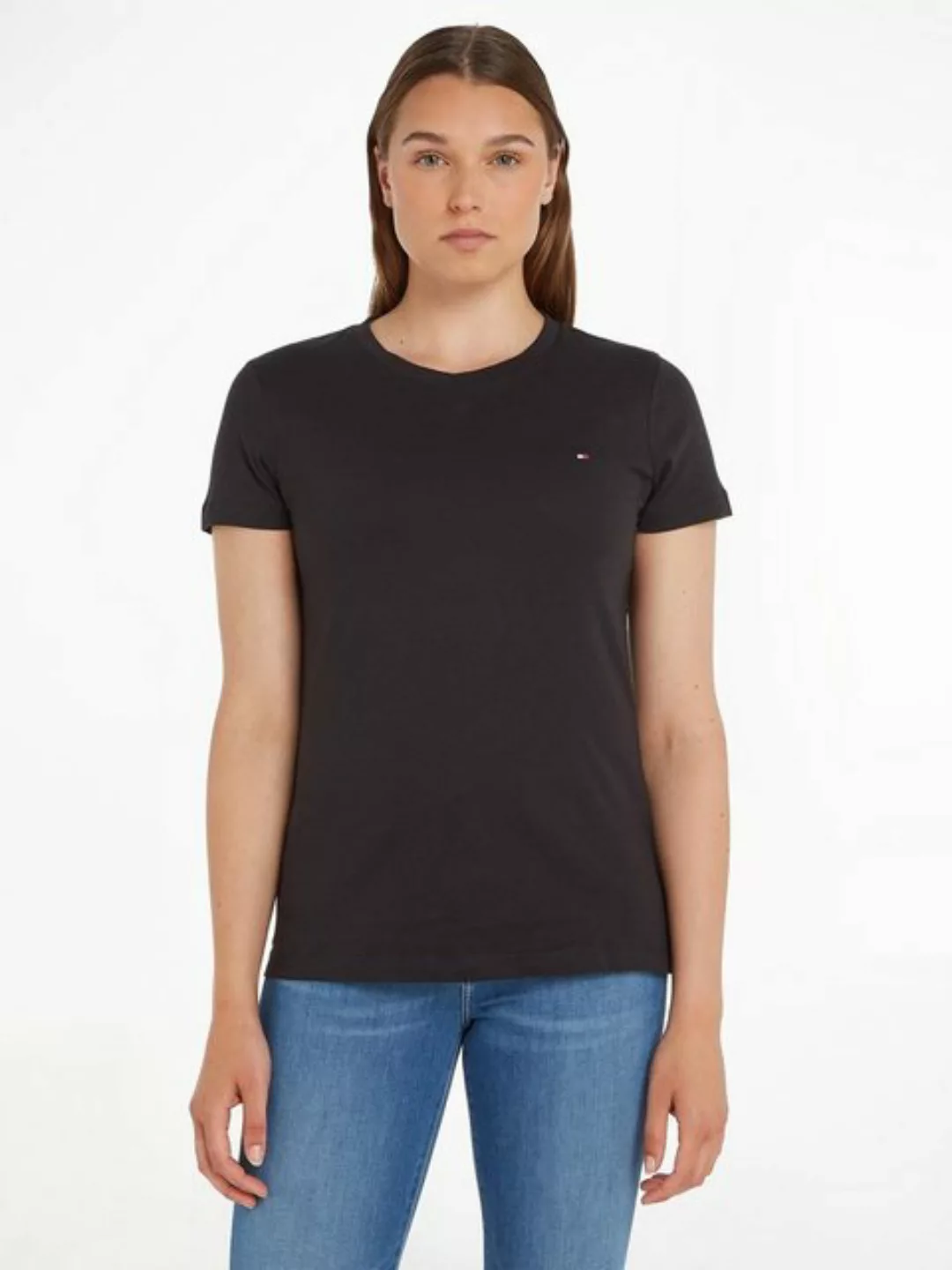 Tommy Hilfiger T-Shirt HERITAGE CREW NECK TEE mit Tommy Hilfiger Logo-Flag günstig online kaufen