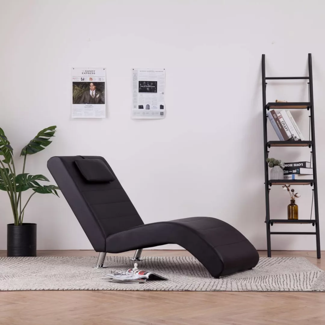 Chaiselongue Mit Kissen Braun Kunstleder günstig online kaufen