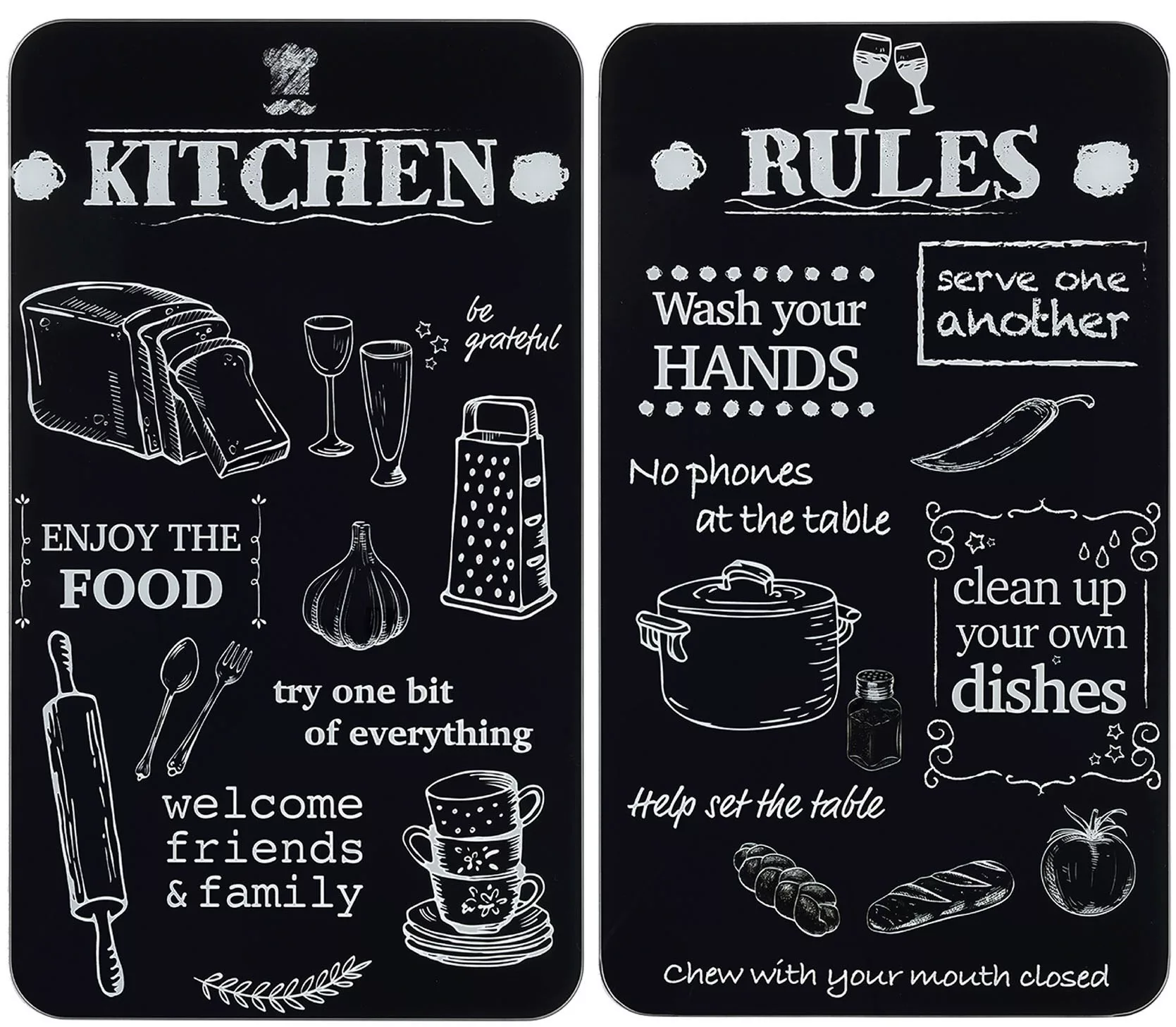 Maximex Herd-Abdeckplatte »Universal Modell KITCHEN RULES«, (Set, 2 tlg.), günstig online kaufen