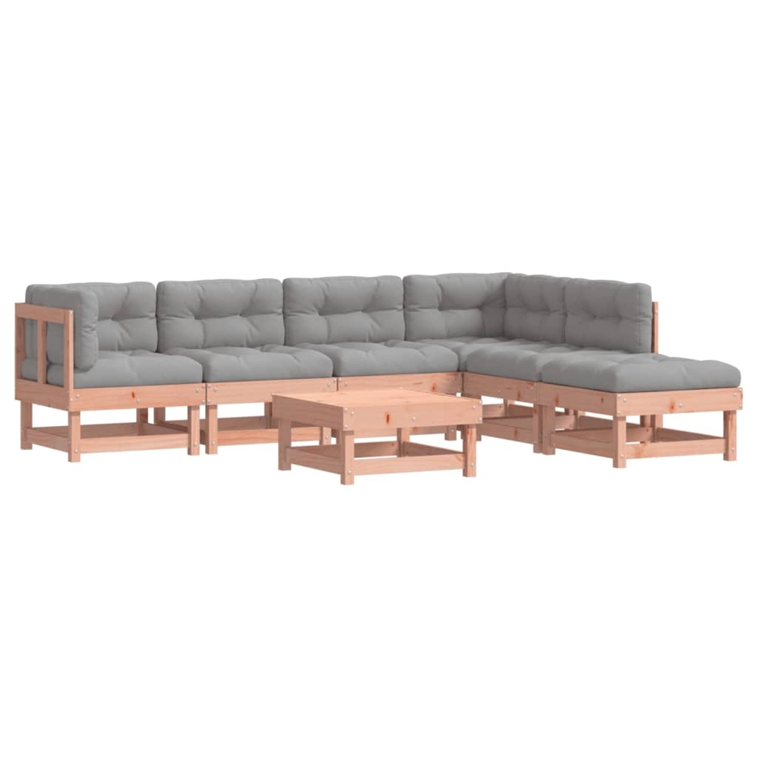 vidaXL 7-Tlg Garten-Lounge-Set mit Kissen Massivholz Douglasie 3185960 günstig online kaufen
