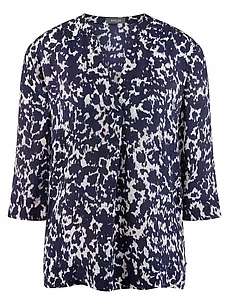 Bluse Rundhals-Ausschnitt BASLER blau günstig online kaufen