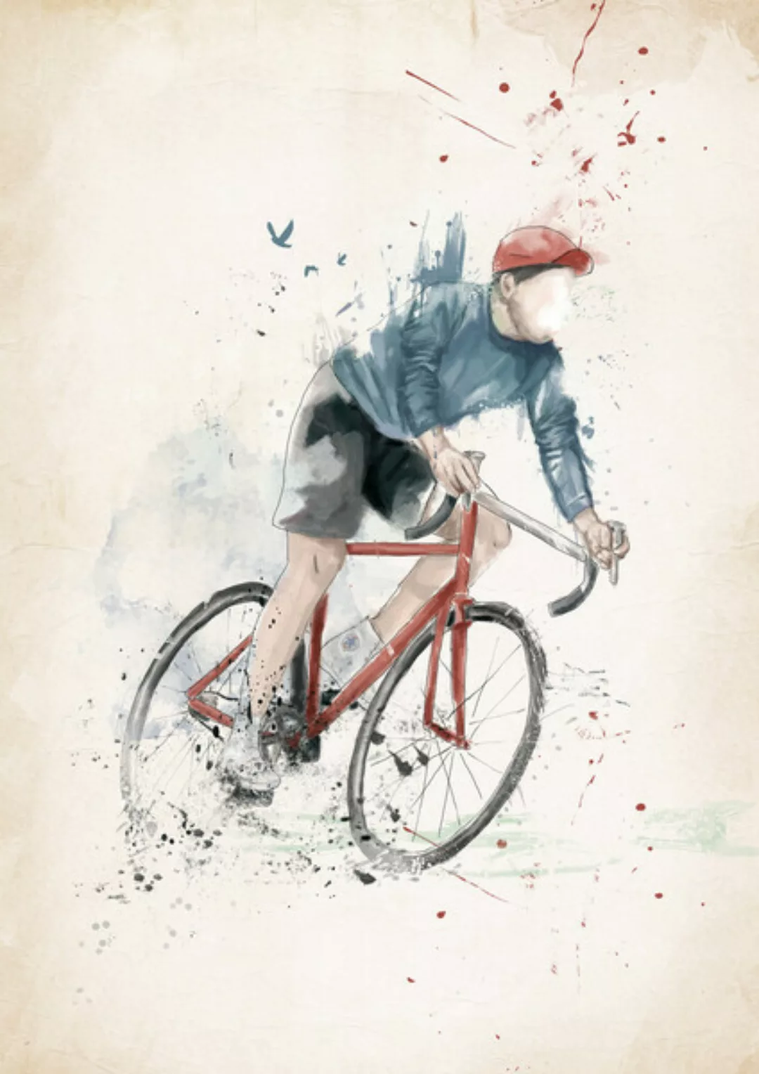 Poster / Leinwandbild - I Want To Ride My Bicycle günstig online kaufen