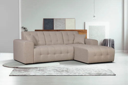 Home affaire Ecksofa »Nosia L-Form«, incl. 2 Zierkissen, mit feiner Steppun günstig online kaufen