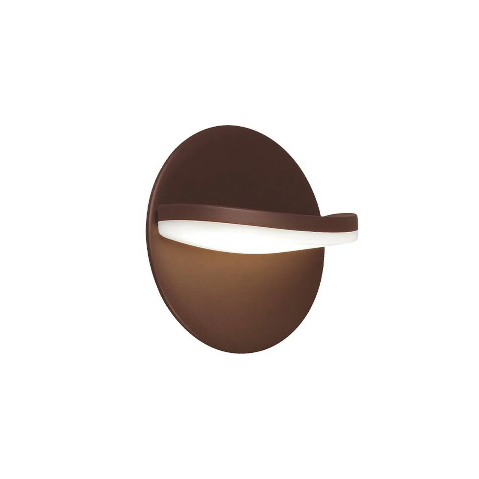 LED-Außenwandlampe Letty, braun, Ø 18 cm, Metall, IP65 günstig online kaufen