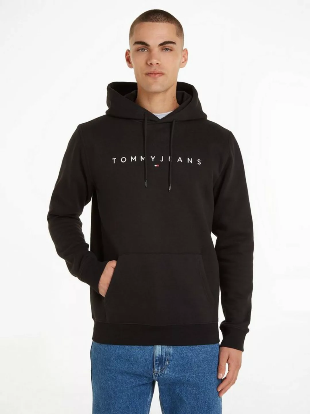 Tommy Jeans Kapuzensweatshirt TJM REG LINEAR LOGO HOODIE EXT mit Kordel günstig online kaufen