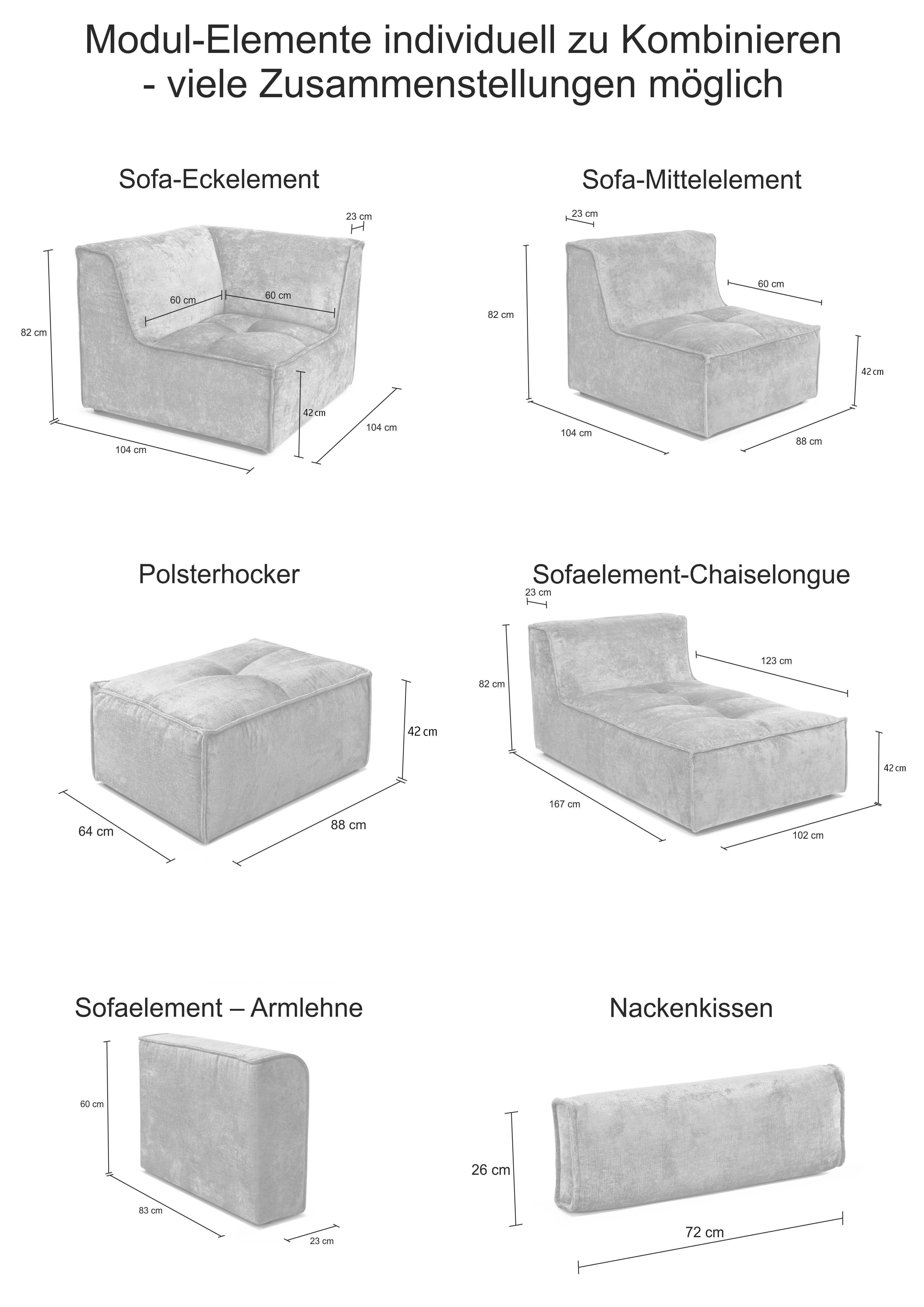RAUM.ID Ecksofa "Modulid L-Form", Module einzeln für individuelle Zusammens günstig online kaufen