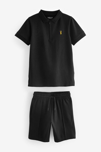 Next T-Shirt & Shorts Polohemd mit Reißverschlusskragen und Shorts (2-tlg) günstig online kaufen